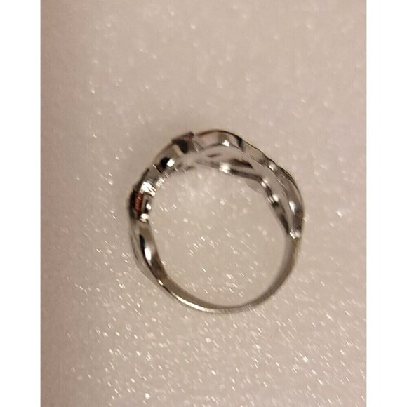 NIB - Heart Shape Promise Ring w/ Inlaid Shiny Amethyst - Size 9 - Picture 7 of 7